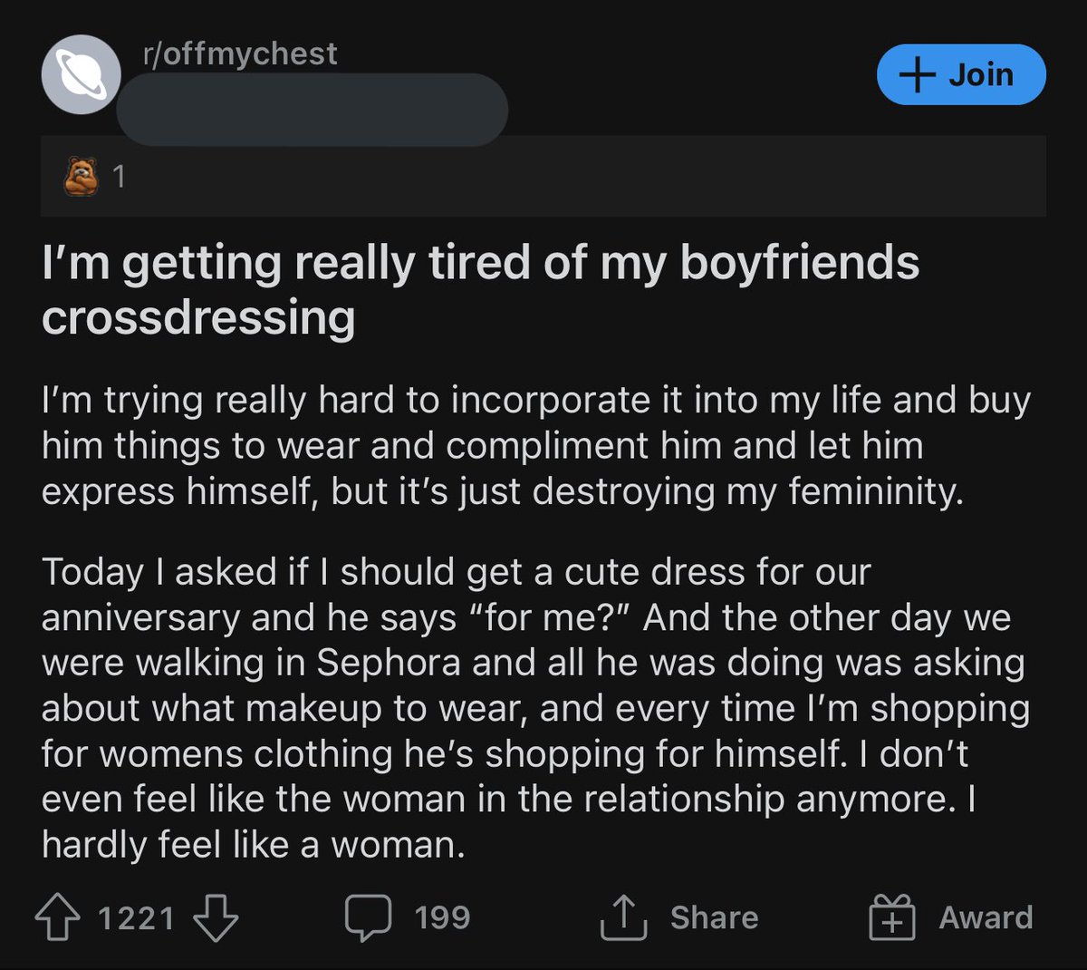 Here's a good example of toxic feminity.