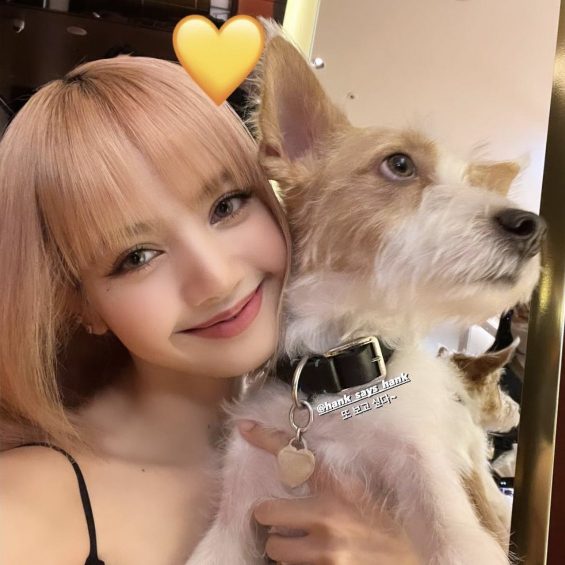 CloutNewsMedia's tweet photo. .@BLACKPINK's LISA shares new adorable selfies with LOVE &amp; HANK 🐶❤️

#LISA #BLACKPINK #LALISA #LALISAMANOBAN https://t.co/WYurFYpoLO