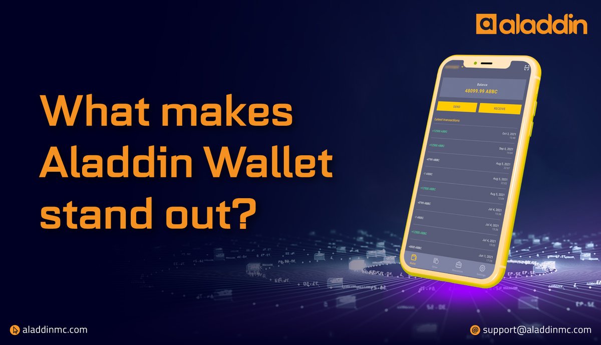 aladdin_wallet's tweet photo. Aladdin Wallets📲 can handle instantaneous #crypto payment transactions. This makes our wallets extremely efficient compared to other existing #cryptowallets and traditional #payment methods. 

Visit us👉🏻: https://t.co/ur9nRDsftU

#Aladdinwallet #AladdinMC #wallet #cryptopayment https://t.co/OLwa53snjq