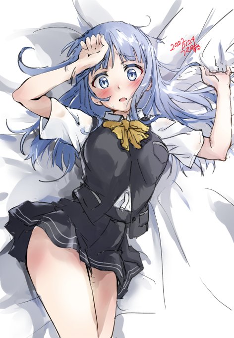 #艦これ版深夜の真剣お絵描き60分一本勝負
#艦これ版真剣お絵描き60分一本勝負_20220124
#初風
初風「て、提督・・何を・・」 