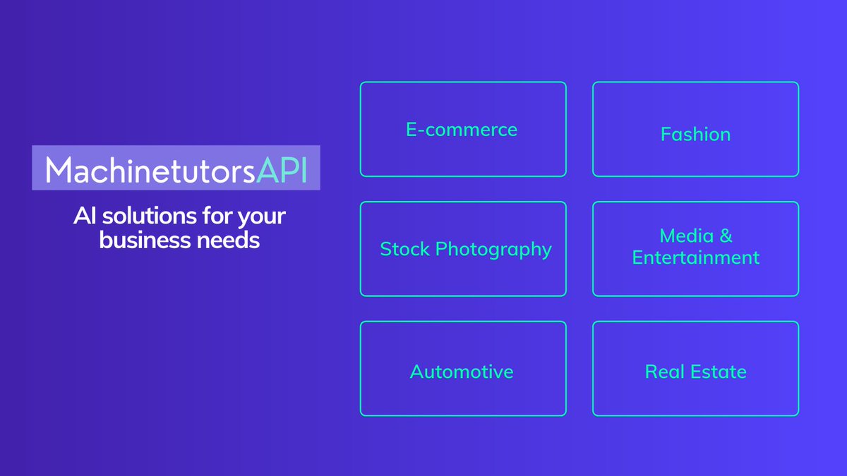 machinetutors's tweet image. Are you looking for time-saving solutions? Do you want to improve productivity with #AI? 
Machinetutors image, text, video and audio recognition #API simplifies content analysis.

@Machinetutors #MTAPI #MTDATA #artificialintelligence #imagerecongition #computervision