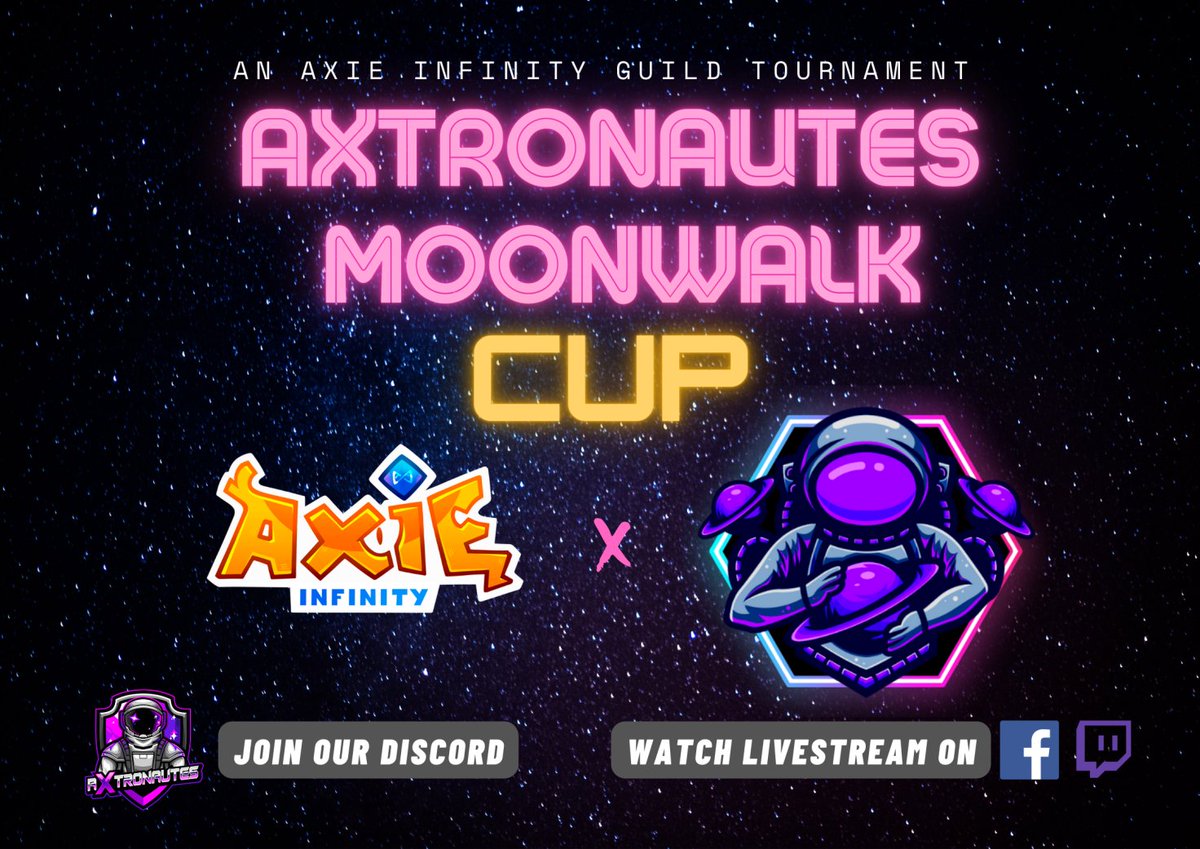 Axtronautes's tweet photo. Here are the results for @axiespaceguild's scholars
AXTRONAUTES MOONWALK CUP🏆 

🥇 Ritsu – 1,000 SLP 🏆
🥈 SHIFT – 500 SLP
🥉 Eurus – 300 SLP 
🎖 strawberry  – 100 SLP 

Congratulations!

Results:
https://t.co/5NL00wTdtk

Join our discord to watch the next cup

#AxieInfinity https://t.co/al19FNWBdv