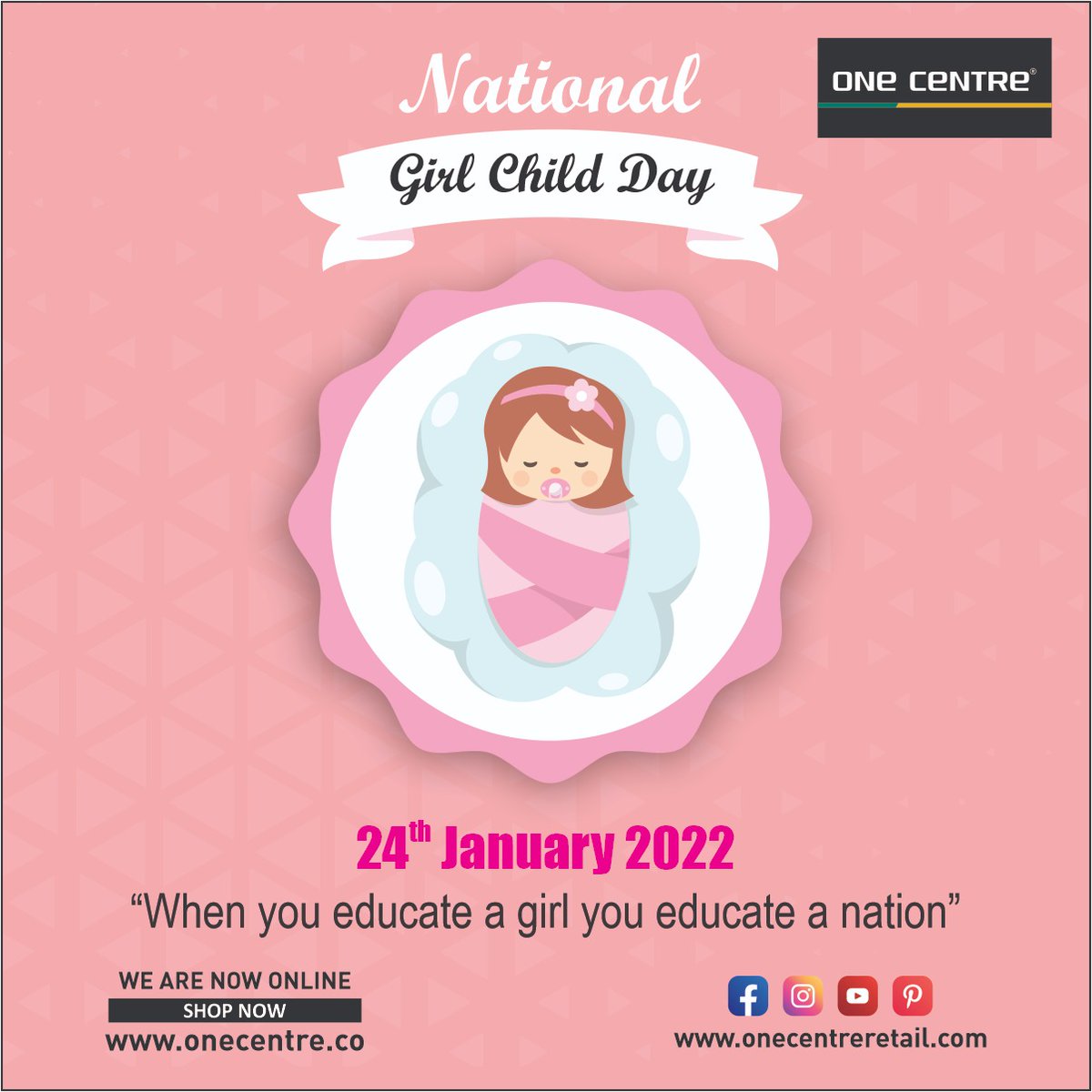 OneCentreIndia's tweet photo. 24 January 2022 is celebrated as #NationalGirlChildDay. It is our responsibility to educate the #girls and give them a chance to showcase their talent. 

Team @OneCentreIndia  wishes National Girl Child Day.
.
.
#nationalgirlchildday2022 #girlchildday #girlchildday2022 #ahmedabad https://t.co/ex5D1gd3RW
