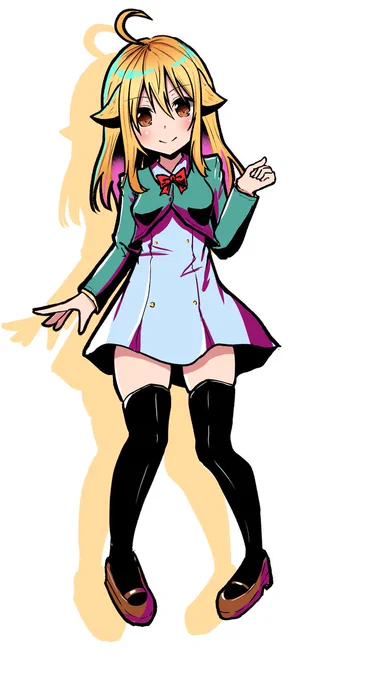息抜きにだいたいワンドロ嫁っこの漫画キャラデザのお手伝い牛の子、ミクちゃん 