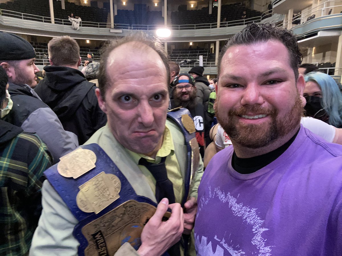 This was a picture I’ve been wanting to get for a long time now. I remember watching CZW in 2002 and seeing @thedeweydonovan berating The Briscoes constantly and loving his character. 20 years later and I finally got to meet him!