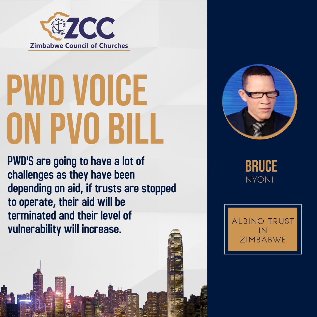 zccinzim's tweet image. "If the PVO Bill is adopted and trusts cease to operate, Persons With Disabilities' level of vulnerability will increase."

Bruce Nyoni - Albino Trust in Zimbabwe

#DisabilityInclusion
#PVOBill
