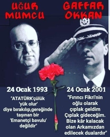 #24Ocak
Özlem ve rahmetle anıyoruz 🙏
#UgurMumcu 
#GaffarOkkan