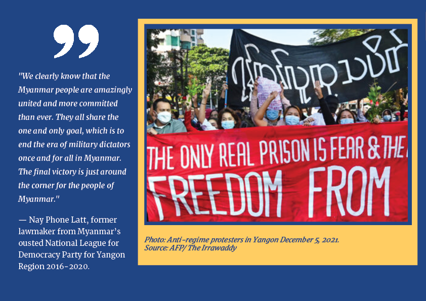 NDBurma's tweet photo. The cracks in the junta are showing. In addition to heavy casualties, the regime is struggling to recruit. #MAF has less support now than ever as an unstoppable #SpringRevolution topples their incessant claims for legitimacy. 
👉More in weekly update: https://t.co/ChJZB89b3n https://t.co/xyzFxnCKum