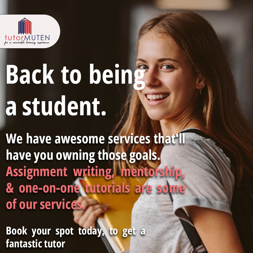 tutorMuten's tweet photo. I am overjoyed that you have joined our wonderful learning community. We appreciate and embrace your positive energy and commitment to educational achievement, and we look forward to working with you. 

For Assignment help &amp; tutorials; WhatApp me on 0682001014 ##Assignmentdue https://t.co/tQ3Sk7LfWZ