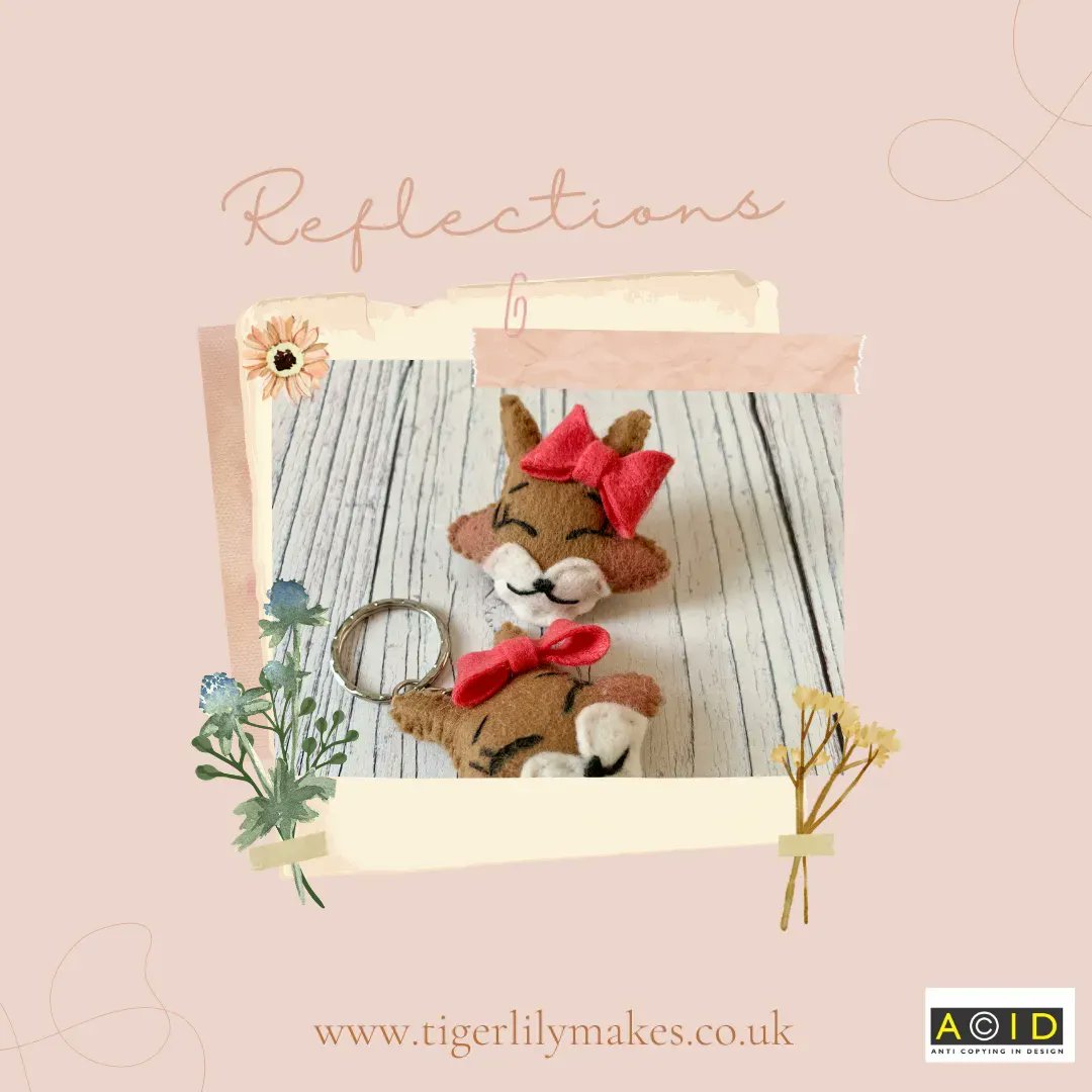 tigerlilymakes's tweet photo. Hello everyone and hello Monday It’s a @MeandDeeUK day today and so that means it’s a busy day ahead and quick post from me. Another little cute collection to share in the Reflections series, far fox Keyring and brooch. #foxkeyring #foxbrooch https://t.co/lmf9QXPp6J