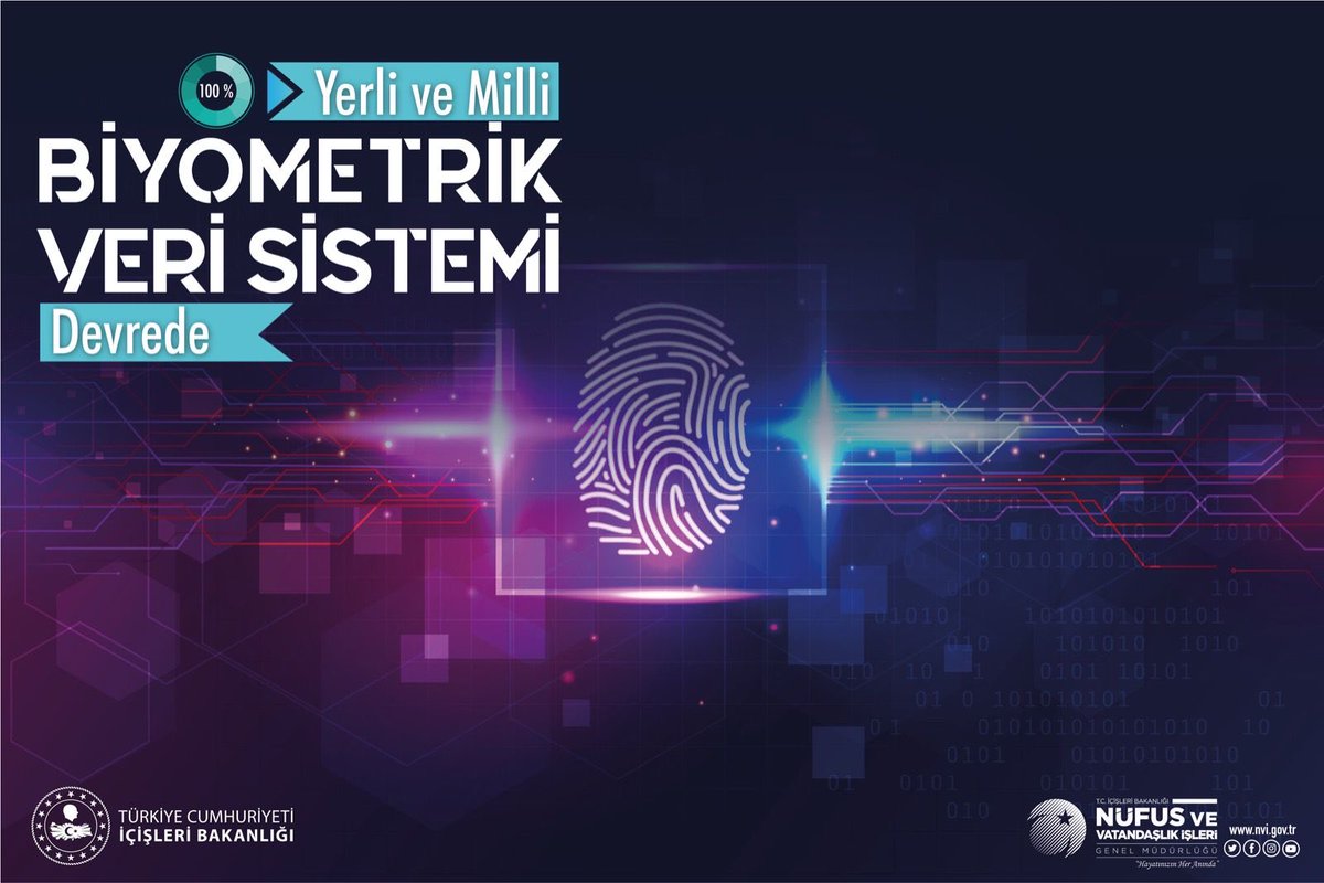 Yerli ve milli Biyometrik Veri Yönetimi Sistemi tüm Nüfus Müdürlüklerimizde devrede❗️

Dünyada sadece 6️⃣ ülkede bulunan sistemin, Türk Mühendislerimiz tarafından geliştirilmesi ile dünyada bu teknolojiye sahip 7️⃣ ülkeden biri olduk.

#HayatınızınHerAnında