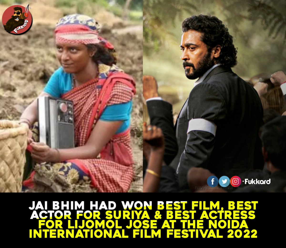 #JaiBhim award hunt starts 🔥🔥🔥
#Suriya #Lijomoljose @Suriya_offl