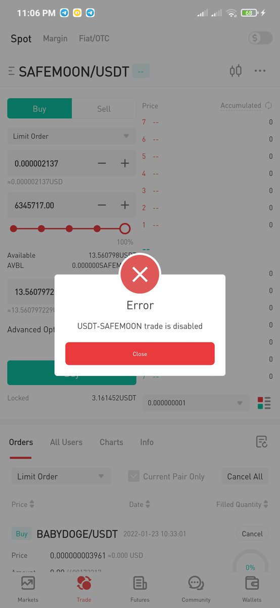ShobujSf's tweet photo. @lillyvivvi Why can't buy safemoon ? Anyone can help me ? https://t.co/Ahp9LLDkMQ