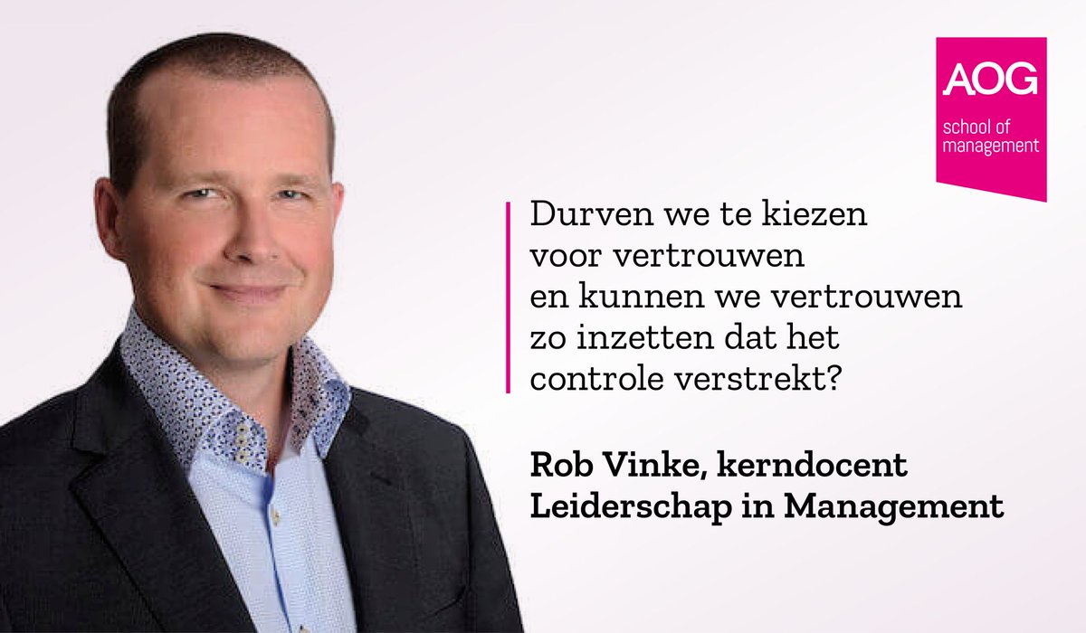 Rob Vinke, kerndocent van de #opleiding #Leiderschap in Management neemt je mee in hoe je als leider op afstand kunt balanceren tussen controle en vertrouwen.

Lees zijn #blog: bit.ly/3IcQnYe