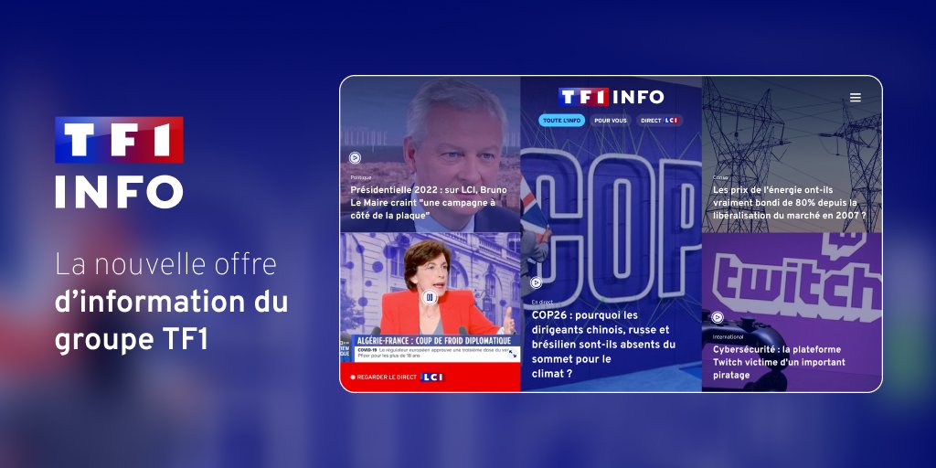 ➡Depuis ce matin, LCI.fr s’est transformé en TF1Info.fr.

👉Un site et une app plus simples, plus riches, avec une innovation : un #JT personnalisé.

👉L’objectif : proposer une information "pour tous, et pour chacun".

👉bit.ly/3KCJzFq