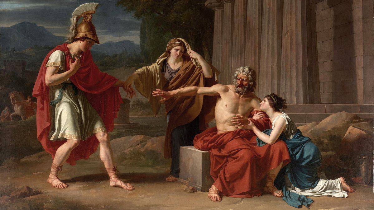 7559pr's tweet photo. #Littérature gréco-romaine
6- Œdipe roi, Antigone, Électre sont des tragédies de #Sophocle qui vécut au Ve siècle av. J.-C. Il en aurait écrit 123, dont une dizaine nous est parvenue qui le consacre comme l'un des trois maîtres de la #tragédie aux côtés d'#Eschyle et d'#Euripide. https://t.co/UV0GOsC6zM