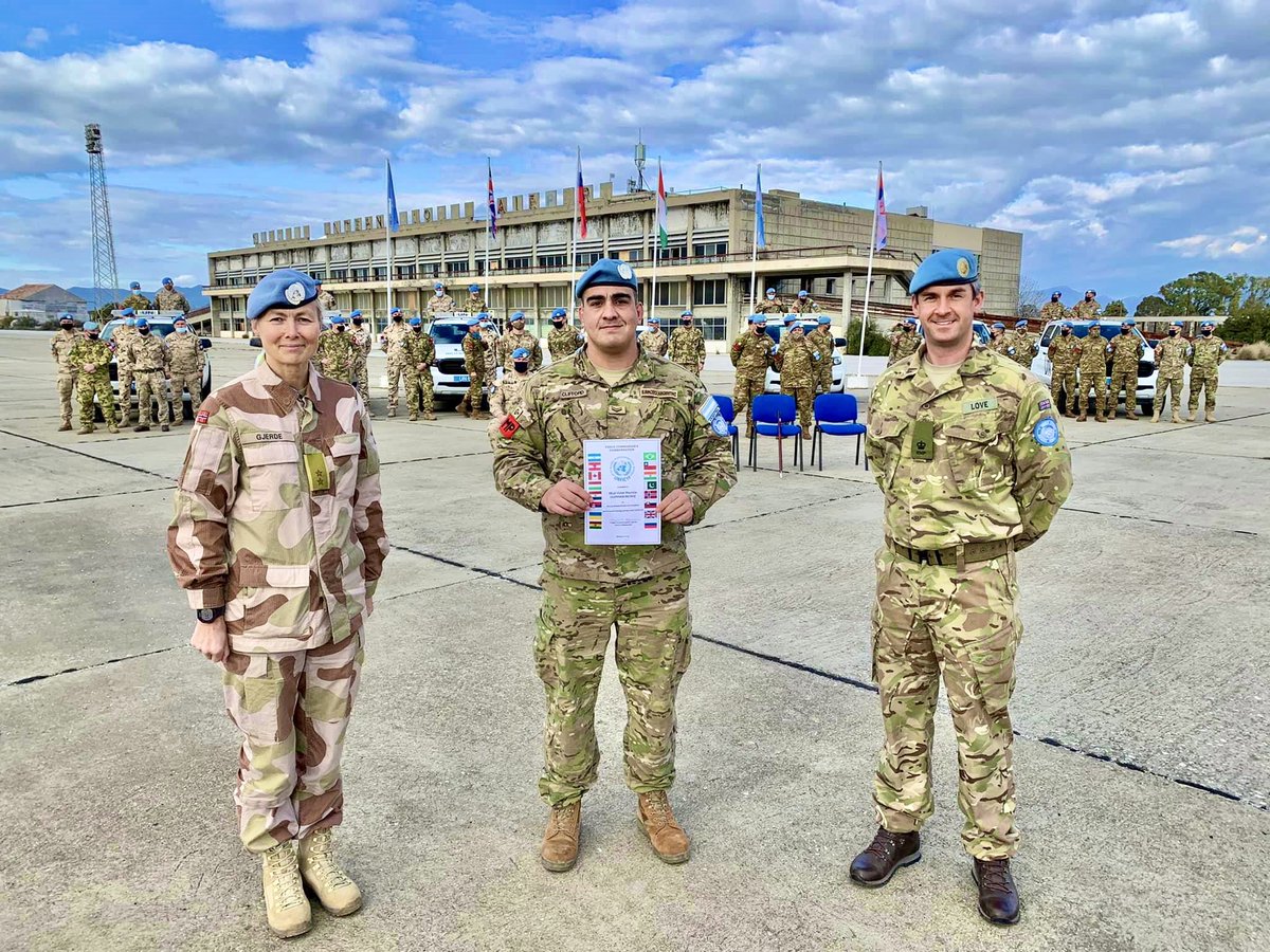 Congratulations to Master Corporal Victor Clifford-Muñoz on receiving a Force Commander’s Commendation this week for his selfless and heroic actions in response to a serious Road Traffic Collision in Nicosia.

He exemplifies the very best of being an #UNFICYP #Peacekeeper #A4P