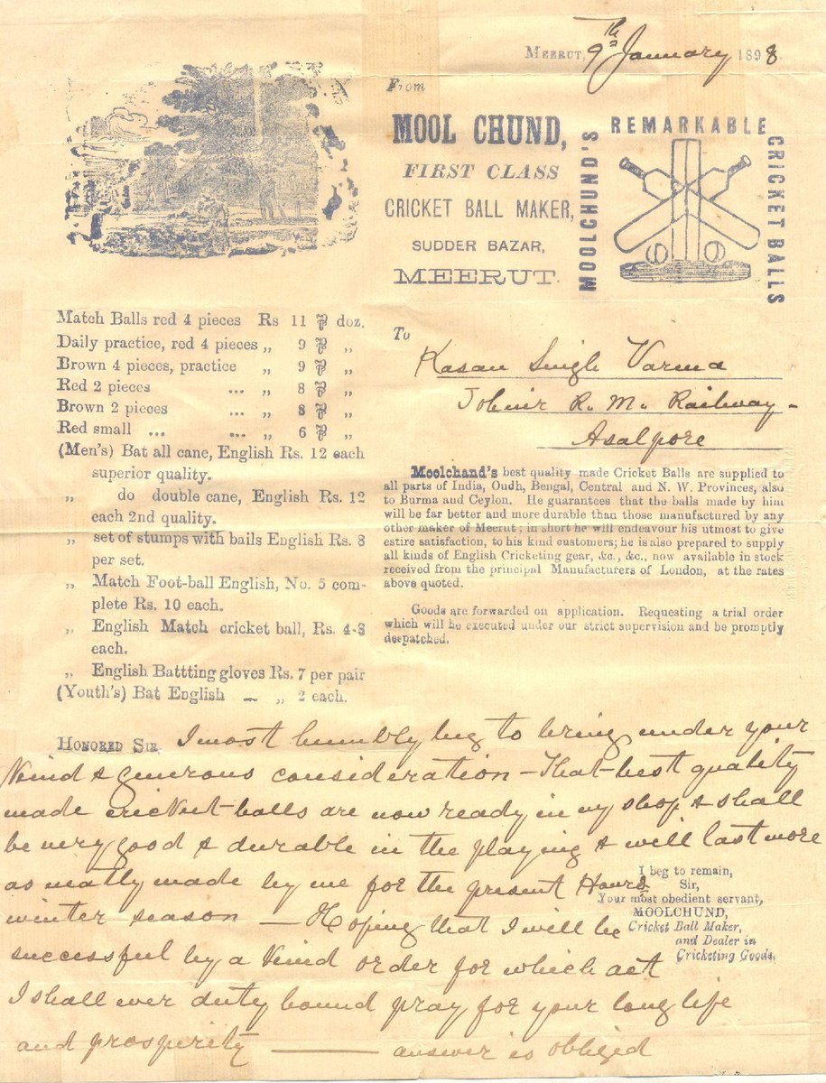 🏏Own a piece of cricket history! 🏏

The sports goods industry in India was well developed by the 1890s. Meerut emerged as a centre of manufacturing, including the production of cricket balls – the star of every cricket match!

Buy this collectible now 👉cricketcrazy.io/#/itemdetails/…