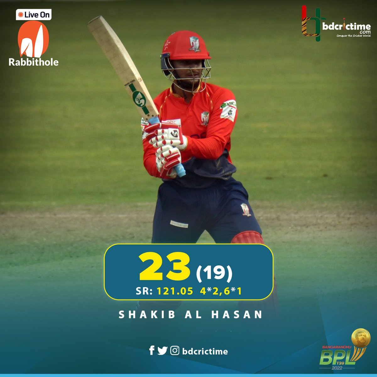 BDCricTime's tweet photo. Shakib failed to convert it big.
Live- https://t.co/ZhXlCXqy8y
#BPL2022 #MDvFB https://t.co/SuMztrvGLU