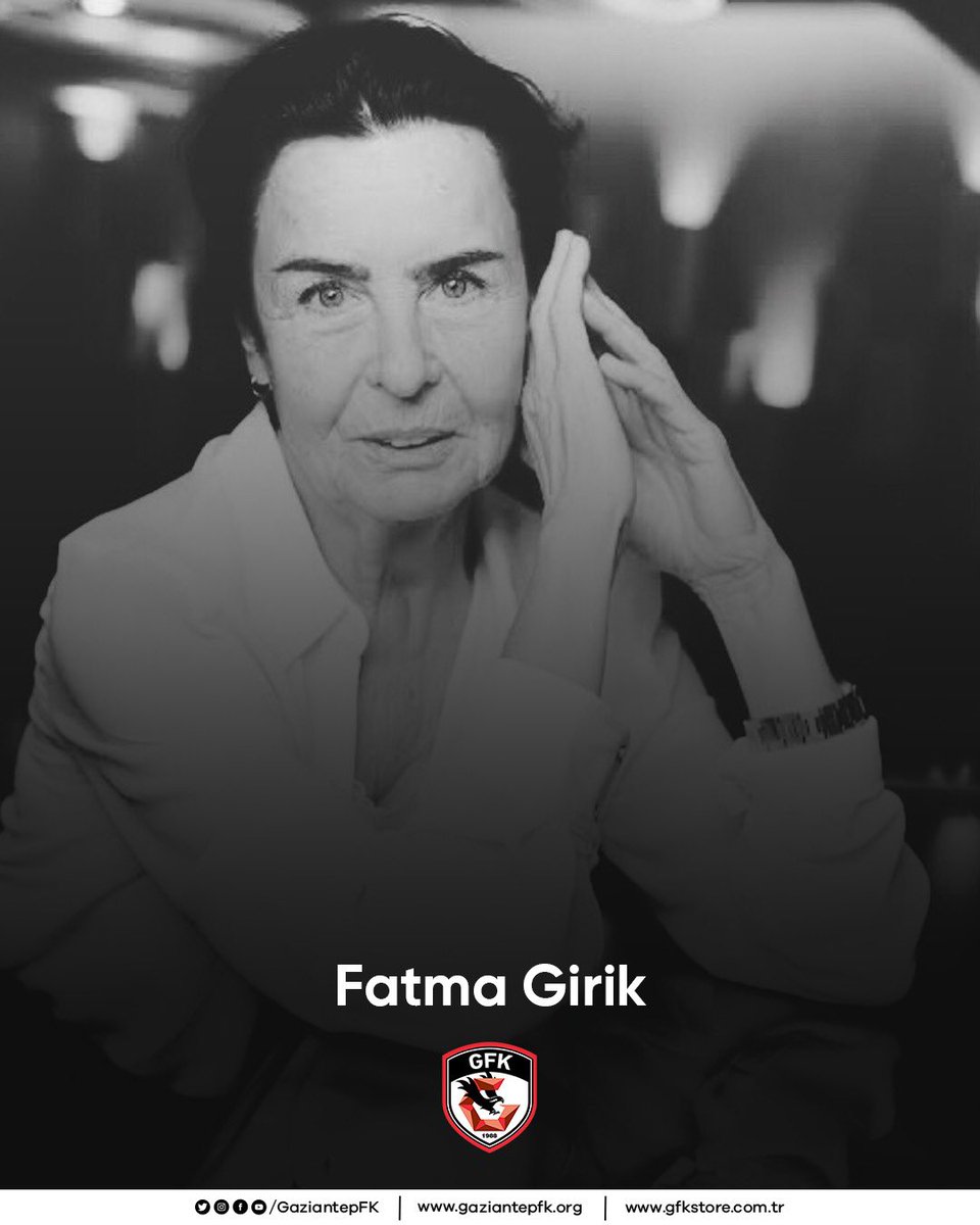 Türk sinemasının usta oyuncularından değerli sanatçı Fatma Girik’in vefatını derin bir üzüntüyle öğrenmiş bulunuyoruz.

Merhumeye Allah'tan rahmet; ailesine, sevenlerine ve sanat dünyasına başsağlığı dileriz.