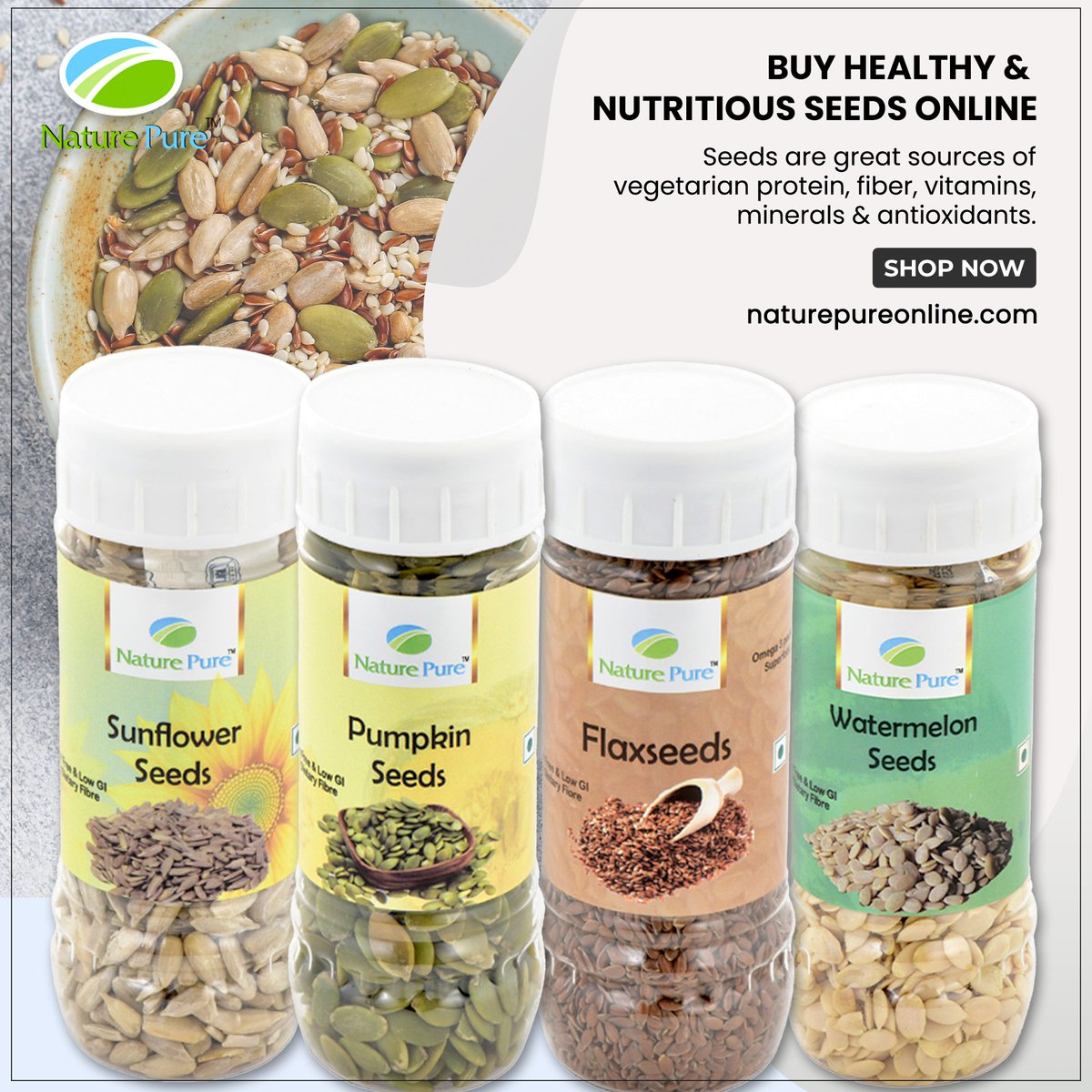 NaturePure's tweet image. BUY NATURE PURE HEALTHY AND NUTRITIOUS SEEDS ONLINE NOW!
naturepureonline.com

They are great sources of vegetarian protein, fiber, important vitamins, minerals and antioxidants. Nature Pure Seeds are healthy as well as nutritious.

#seeds #cannabis #cannabiscommunity #weed