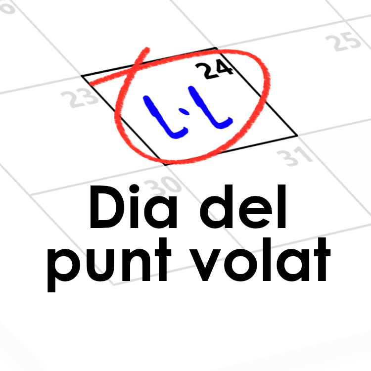 termcat's tweet photo. 🗓 Avui és el #DiaDelPuntVolat.

"Els catalans tenim aquest punt una mica volat, que no es resigna a quedar a la mateixa alçada que la resta però tampoc no s'atreveix a destacar."

🔗 Termes neològics amb punt volat, i per què en porten: https://t.co/nWhMcGWfAs

@diadelpuntvolat https://t.co/bl0kxm7m0v