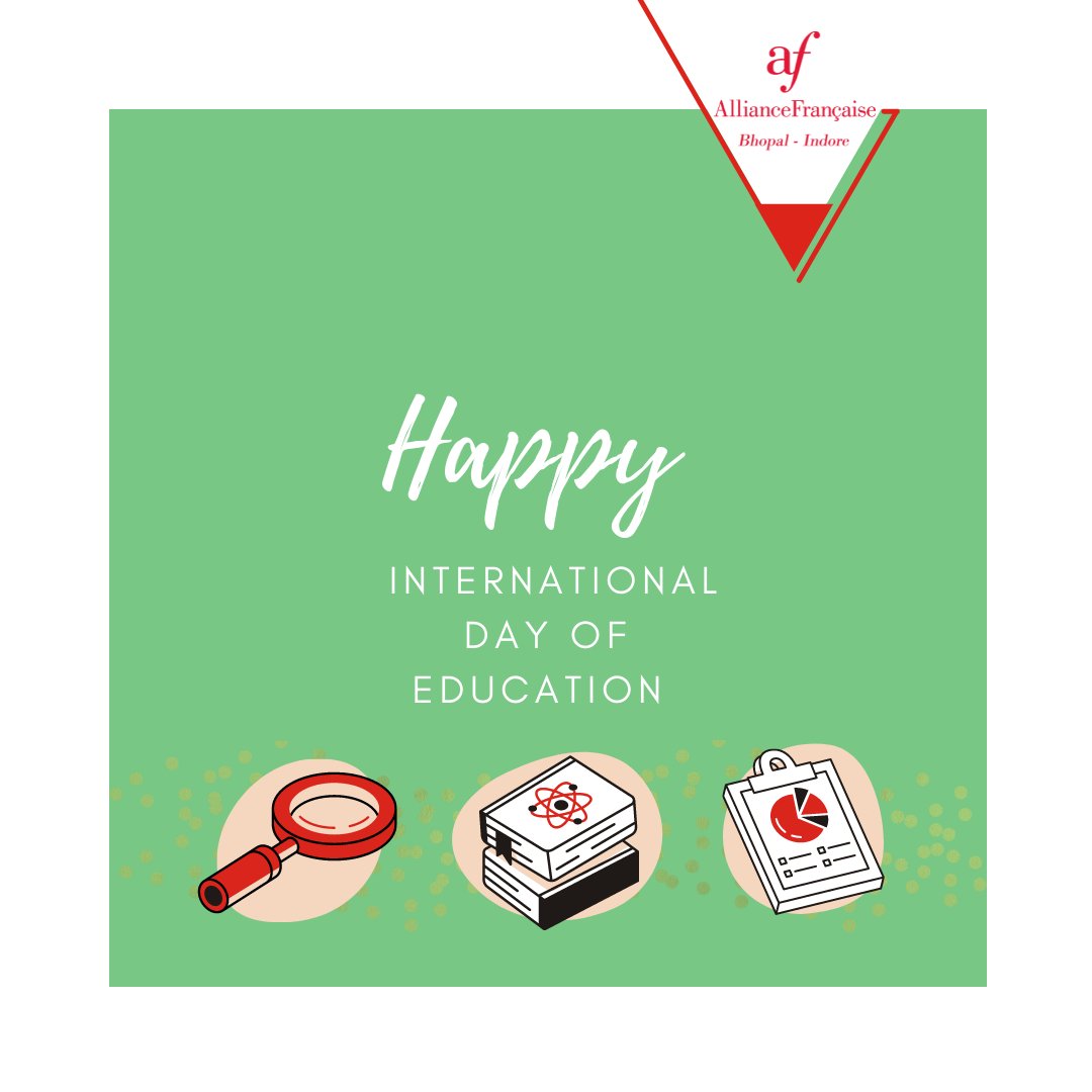 AFBHOPAL's tweet photo. Education is one of the focuses of the Alliance Francaises. Let's make education a common resource and sharing knowledge a daily habit #educationday #worldday #knowledge #education #afnetwork #afindia #afbhopal #afindore https://t.co/56uhWjddbE