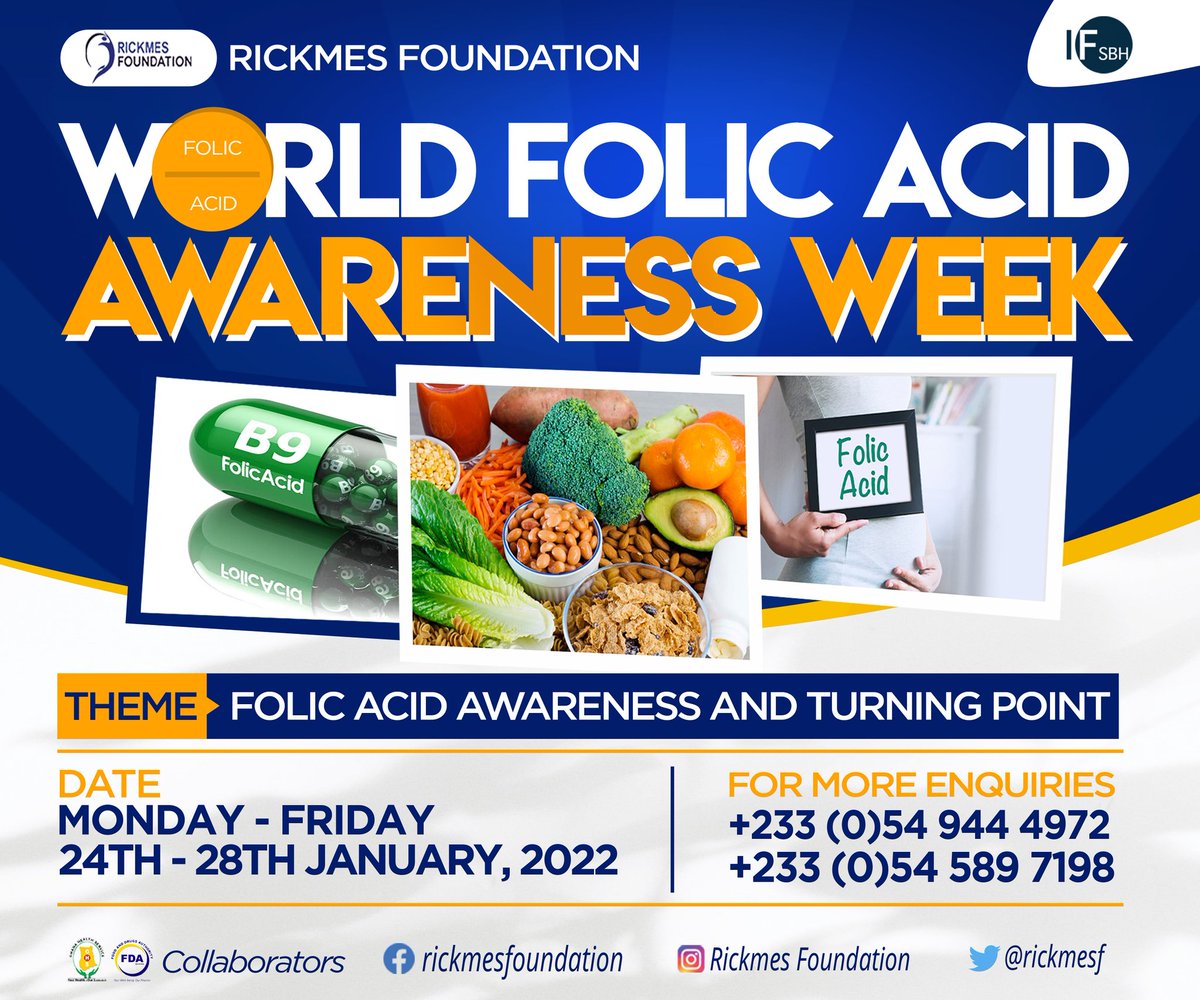 RickmesF's tweet photo. With collaboration with Ridge Hospital and #FDA in Ghana organised a side events to observe the WFAAW’22 in Ghana. The aim is to increase awareness on intake of folic acid by women of reproductive 
age through policy review. #SpinaBifida #WFAAW22 #folicAcid https://t.co/yWf5euPMwz