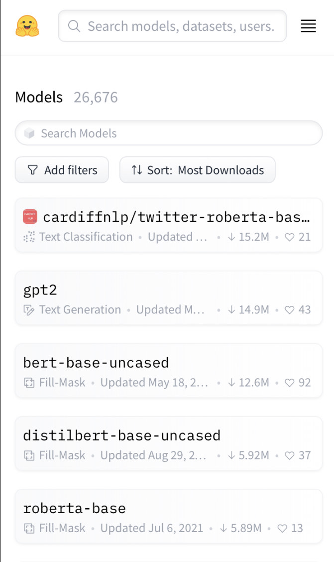 Cardiff_NLP's tweet photo. So it happened, our CardiffNLP sentiment analysis model is currently the most popular model in @huggingface! 🔥

Downloaded over 15 million times last month. Kudos to our group members @CamachoCollados and @espinosaanke, and our colleagues at Snap @fvancesco and @lnevespapers 👏 https://t.co/Ewx9Mgs4Is