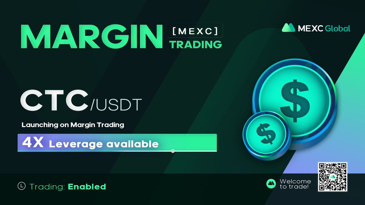 MEXCDerivatives's tweet photo. #MEXC Launches CTC/USDT on Margin Trading 📈
🔗Detail: https://t.co/DYXeO1daug

#CTC #MARGIN https://t.co/IdUB9OJYZU