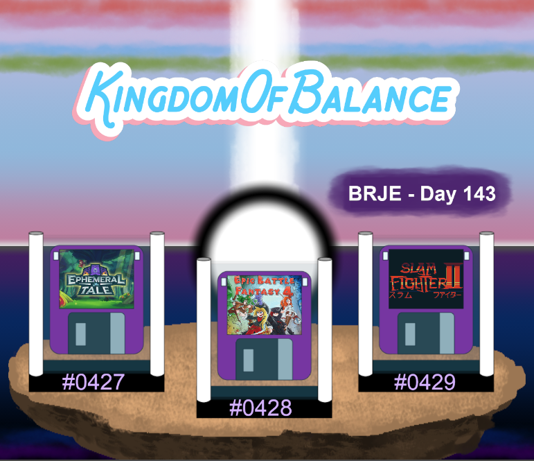 BalanceKingdom's tweet photo. Day 143 - At 6:00 PM PST 24-JAN-2022, we are #streaming 3 #indiegames from the #BRJE of @itchio:
- 0427: #EphemeralTale by @DawdlingDogltd
- 0428: #EpicBattleFantasy 4 by @KupoGames
- 0429: #SlamFighterII by @TeamDogpit(@ManuelaXibanya)
https://t.co/U3EZKrc79K

#indiewatch #indie https://t.co/jESVTsLeqj