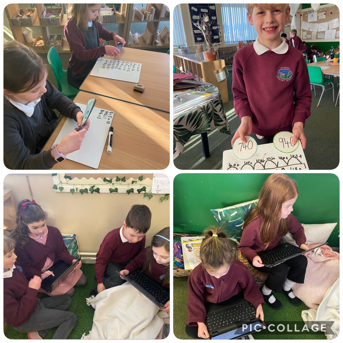 MissGraham_DP's tweet photo. Numeracy & Maths in P2/3 @DrakiesPS Busy children & so keen!Number lines,BIG numbers, 3D objects & using empty number lines for addition.Great to see the children using resources & teacher activities to guide their own learning too 👏👏 #numbertime #keenmathematicians #childled https://t.co/ydUrSBprpk
