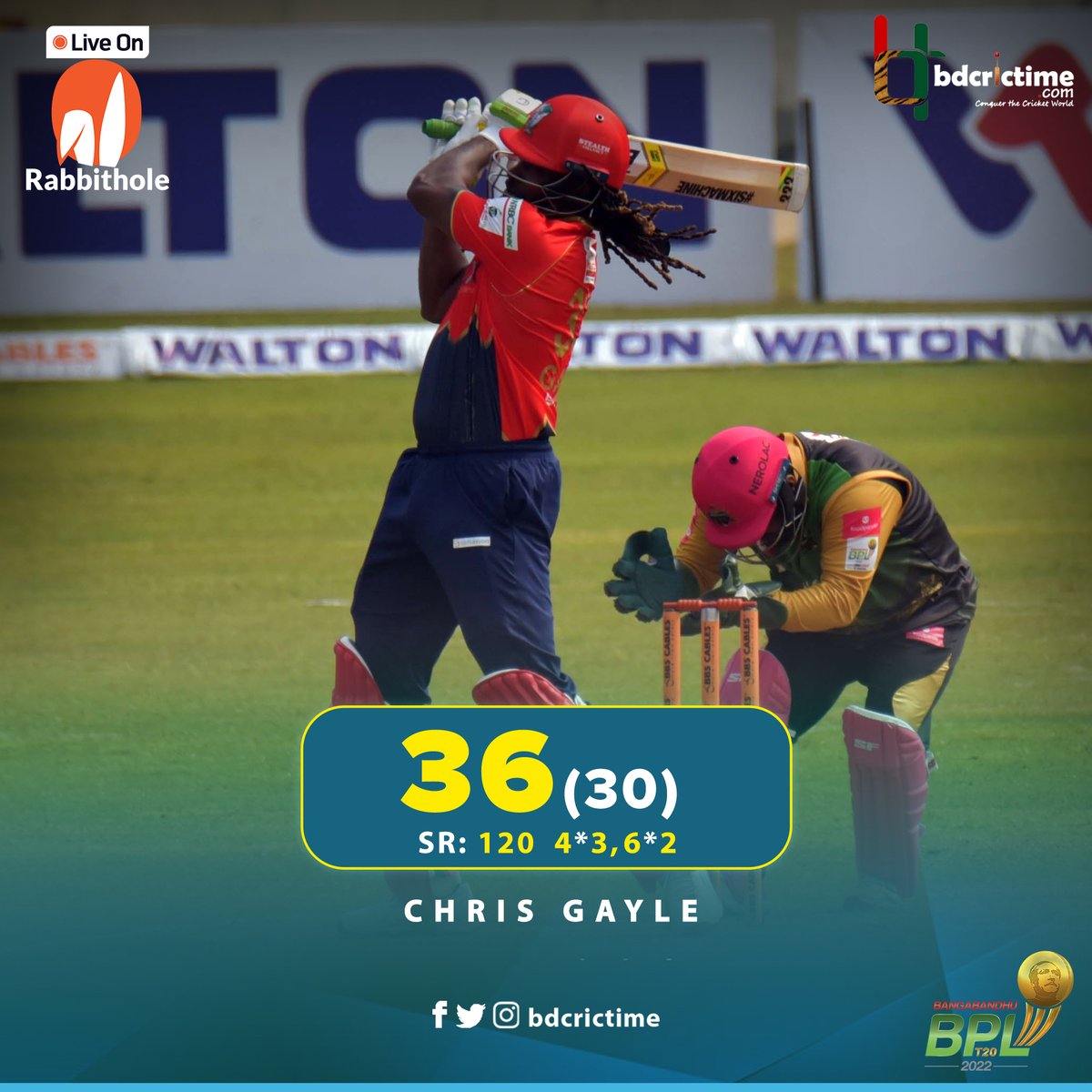 BDCricTime's tweet photo. Gayle departs, Unada strikes
Live- https://t.co/oPWTQJbo2D
#BPL2020 #MDvFB https://t.co/Nniw98VTnT