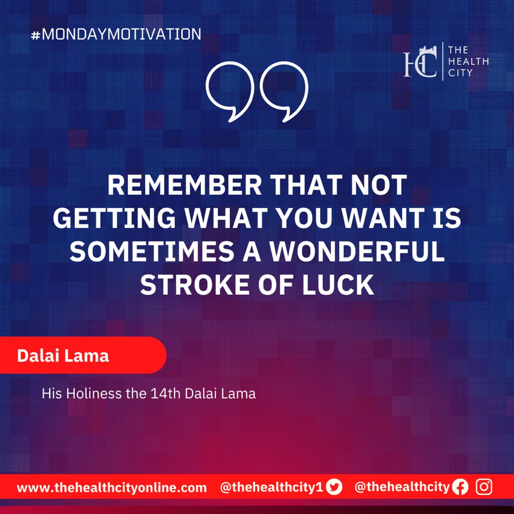 thehealthcityhq's tweet photo. Sometimes not getting what you want is a wonderful stroke of life.
This week, we encourage you not to pine over your losses but forge ahead. We wish you the very best.
Do have a great week ahead people!
#TheHealthCity
#TheBetaLife
#mondaymotivation #monday #motivation https://t.co/L9QuHWiB7z