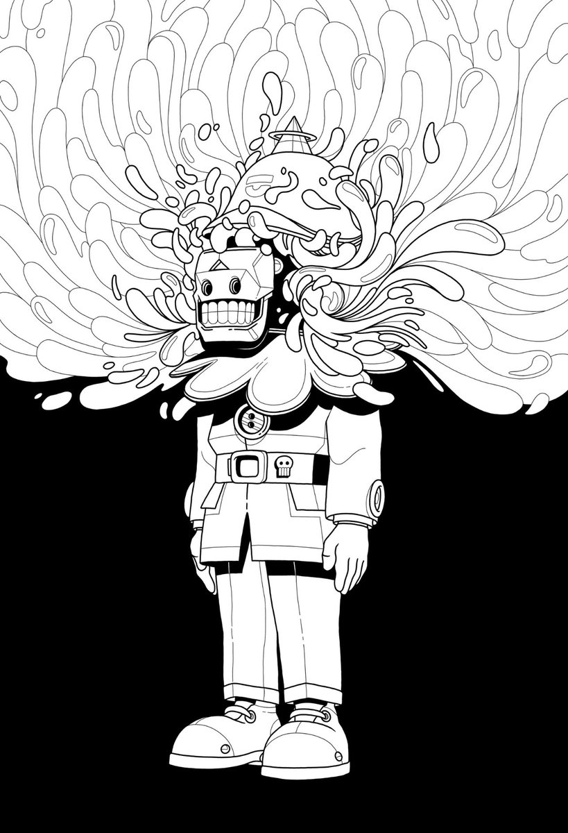 DirtyRobotWorks's tweet photo. Inner Demons inked #wip https://t.co/KOpHWnOYsb