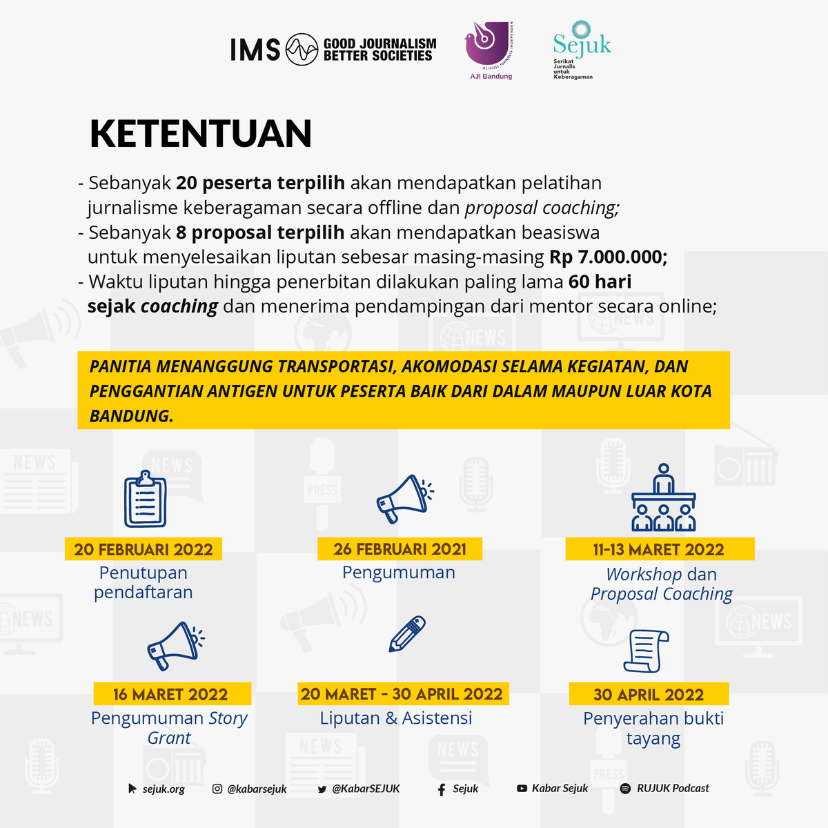 KabarSEJUK's tweet photo. KAMI KEMBALI LAGI KE JAWA BARAT!!

Tahun 2021 banyak menyisakan kasus intoleransi dan diskriminasi di Jawa Barat. Gereja sulit mengantongi izin pendirian rumah ibadah, larangan beribadah bahkan perusakan rumah yang dijadikan tempat ibadah masih terus terjadi. https://t.co/sSVcVRWbLq