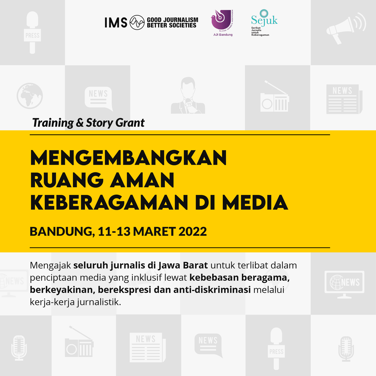 KabarSEJUK's tweet photo. KAMI KEMBALI LAGI KE JAWA BARAT!!

Tahun 2021 banyak menyisakan kasus intoleransi dan diskriminasi di Jawa Barat. Gereja sulit mengantongi izin pendirian rumah ibadah, larangan beribadah bahkan perusakan rumah yang dijadikan tempat ibadah masih terus terjadi. https://t.co/sSVcVRWbLq