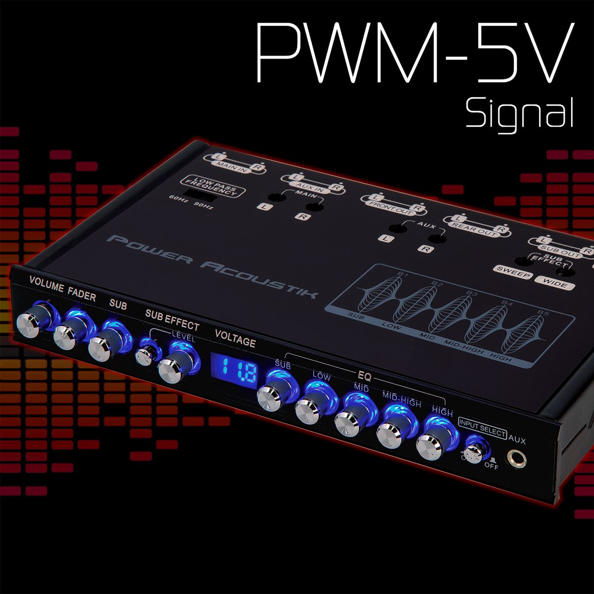 PowerAcoustik's tweet image. New Item Alert:
5-Band Parametric Equalizer

✅ Built-in Bass Sub Effect
✅ Freq Response 10-50kHz
✅ Voltage Level LCD Display
✅ Built-in Front Auxiliary Input
✅ Top Mounted Level Gain Controls