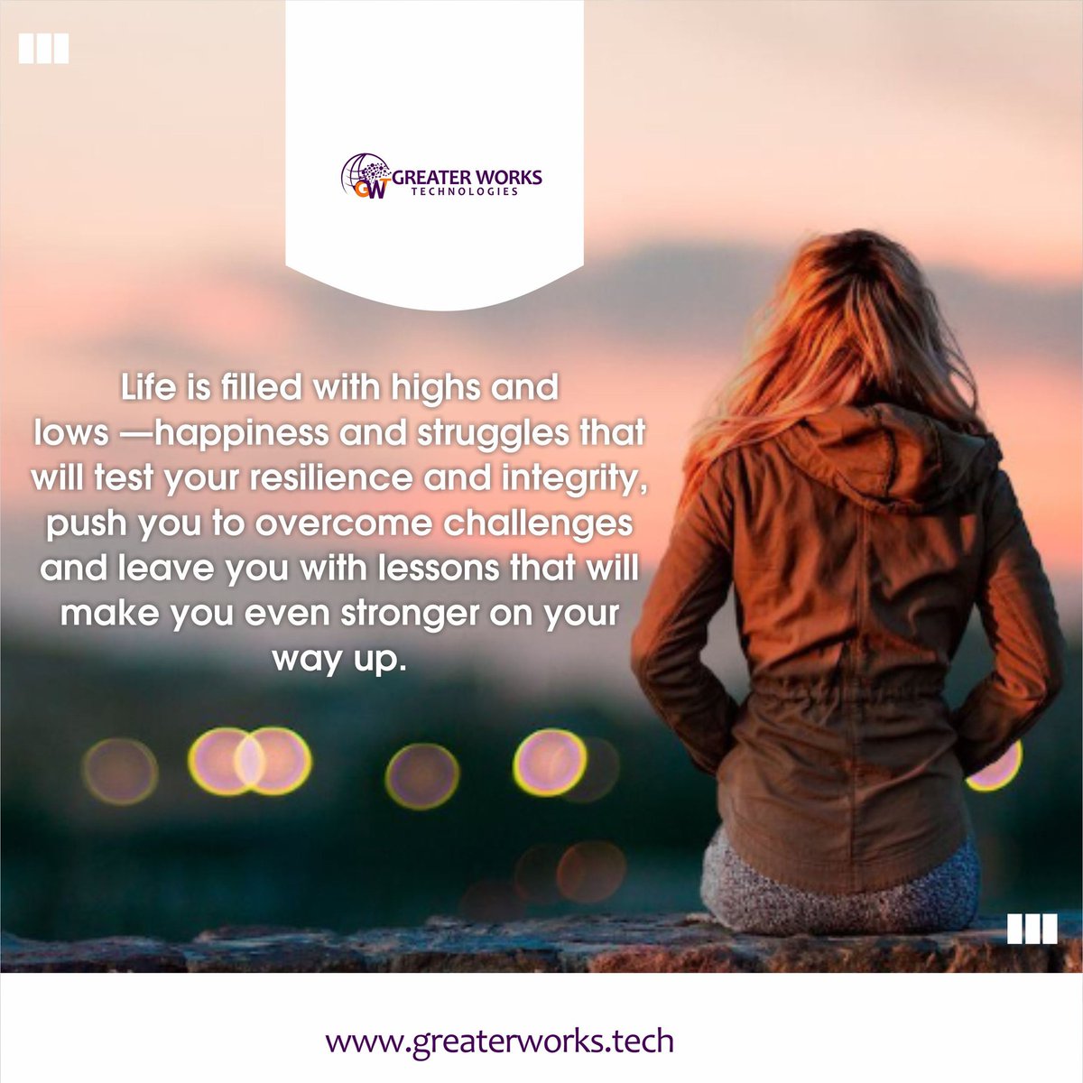 GreaterWorkTech's tweet image. Life is full of lessons. Learning from the situations we face each day make us better and stronger.

#greaterworks #techgh #newtrends #technologies #explore #business #motivationday #newweek #happymonday