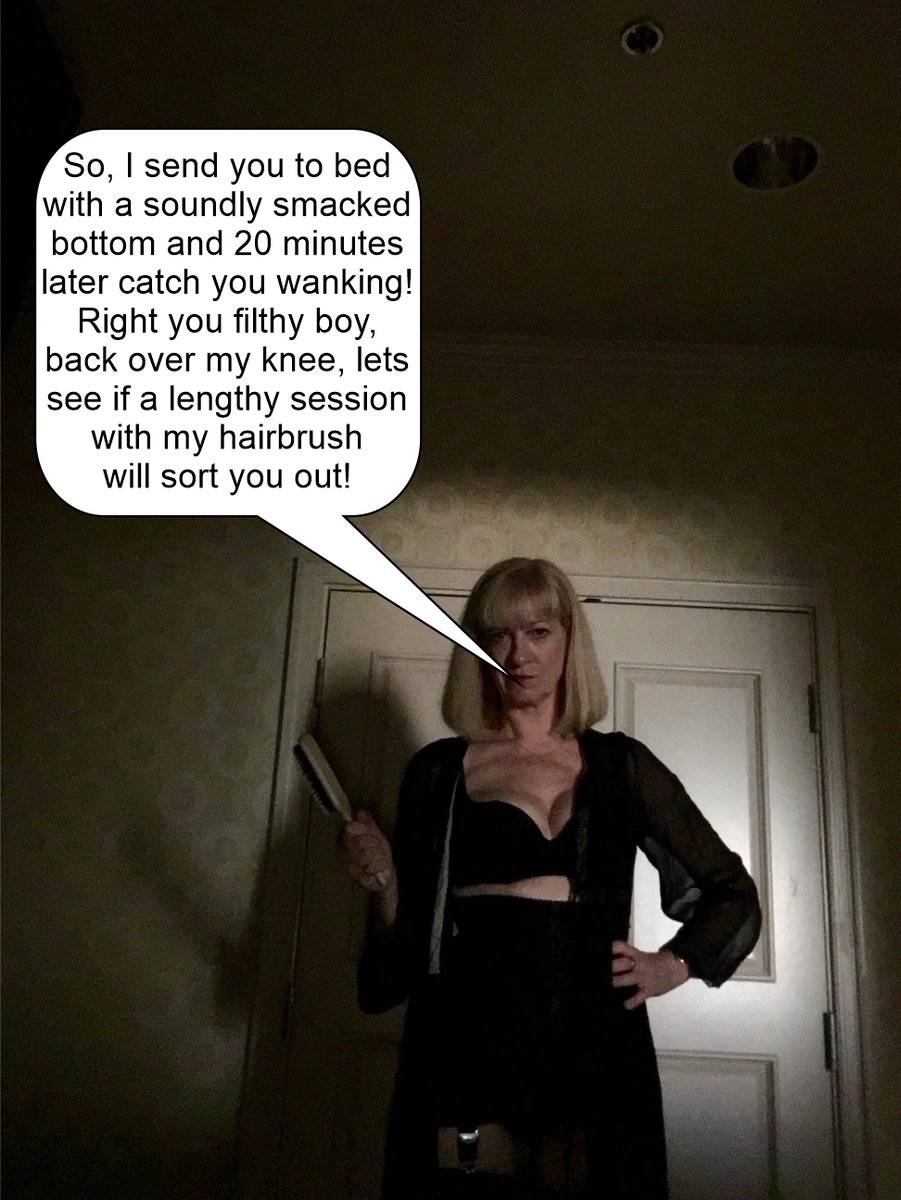 DaveBrown2901's tweet photo. Time for some more of my captioned pics, hope you enjoy. #fmspanking #otk #strictmiss #hairbrushspanking #smackedbottom https://t.co/ccC1bHbmS9
