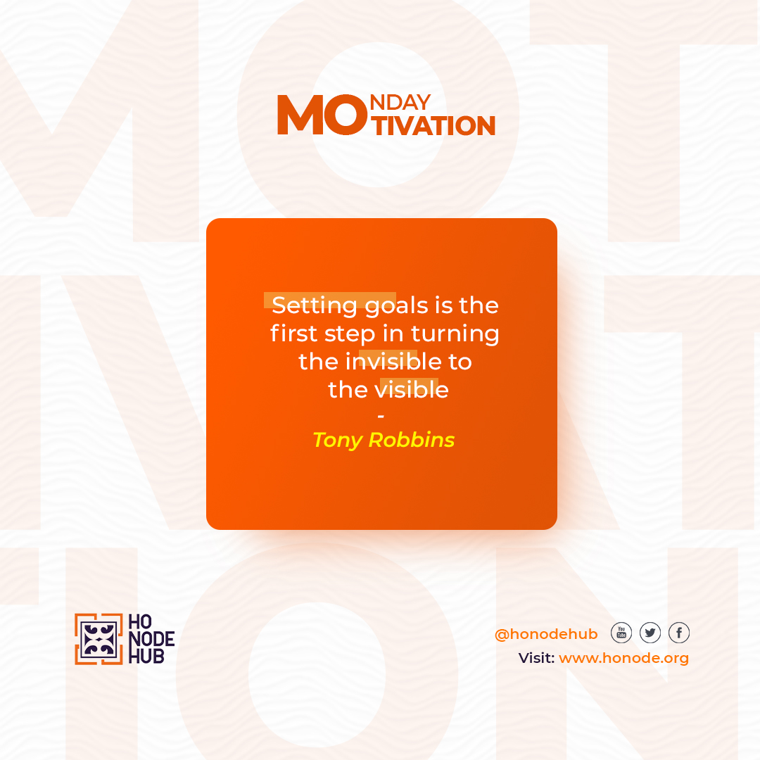 NodeEight's tweet image. Developing the habit of setting goals brings us nearer to achieving them.
Making them unambiguous and realistic positions us in an advantageous position to achieve them. 
#MondayMotivation 
#nodepeople 
#Honodehub 
#nodeculture