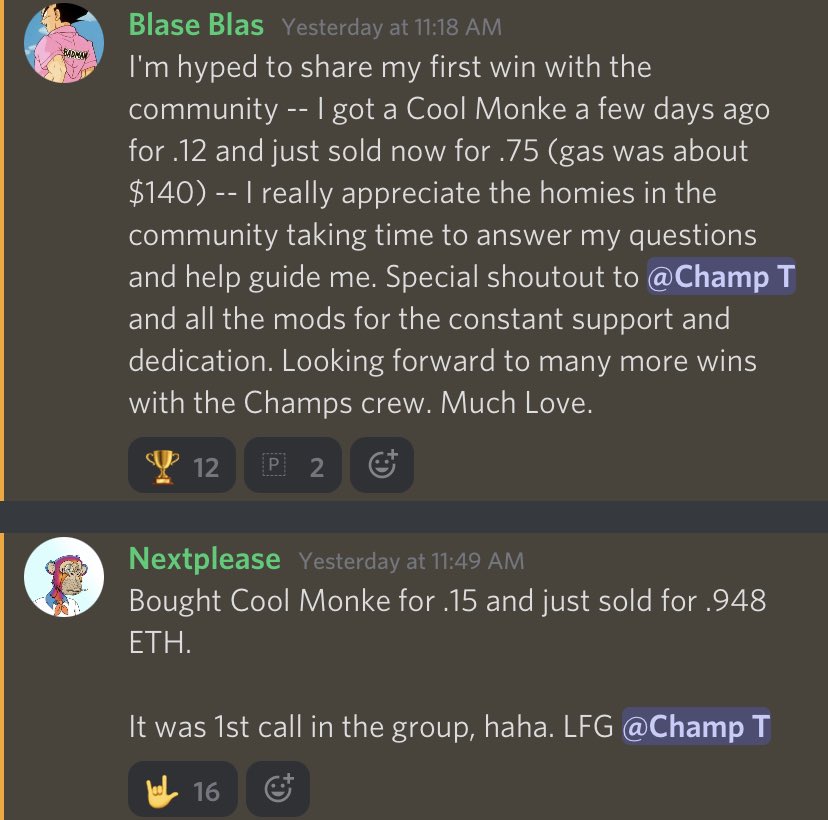 champtgram's tweet photo. my favorite thing? 👀

putting my money where my mouth is. 

don’t believe me? read the testimonials section in the @champsonlypass discord yourself 😴 https://t.co/pnv6OQxfgD