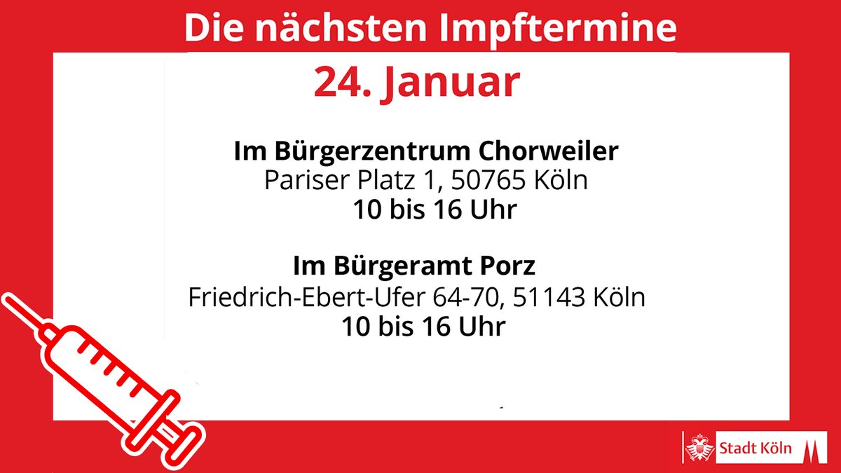 Koeln's tweet image. Wusstet ihr, dass man geboostert als #2GPlus gilt? Sobald ihr #geboostert seid, ist kein zusätzlicher Test z.B. für die #Gastronomie notwendig. In dieser Woche gibt es wieder einige Möglichkeiten sich ohne Termin #impfen zu lassen. Mehr unter: stadt-koeln.de/artikel/70610/…