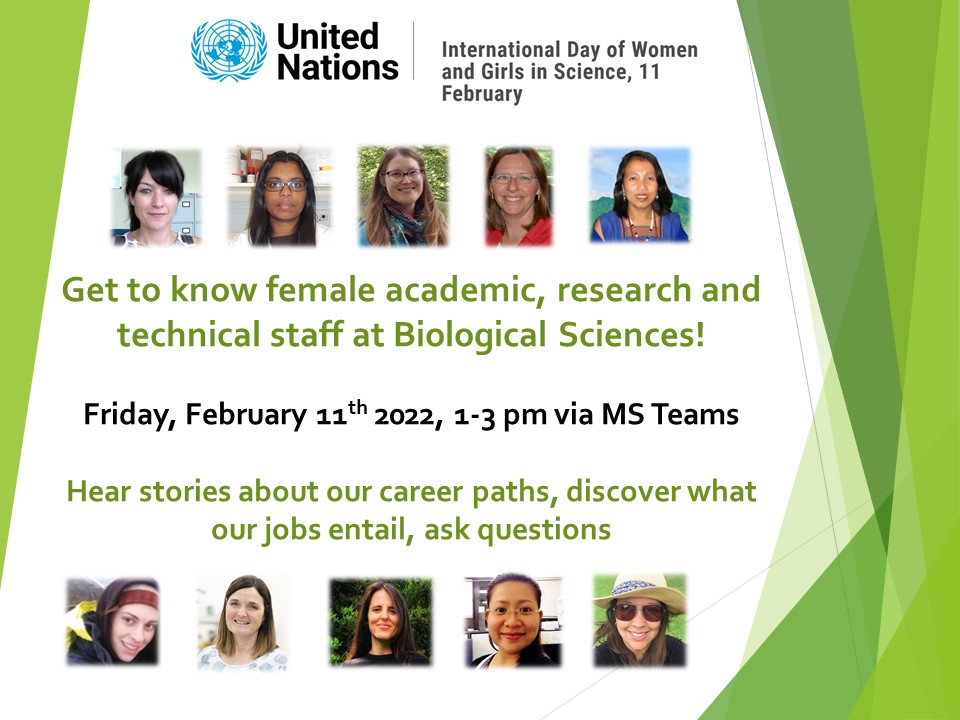 Celebrate <a href="/WomenScienceDay/">Women in Science Day</a> with us! Meet our wonderful female academic, research and technical staff <a href="/RHULBioSci/">RHUL Biology</a> &amp; learn about their career paths and current jobs. Featuring @ElliLeadbeater1, <a href="/PopplewellGroup/">Popplewell Research Group</a>, <a href="/SarahKPapworth/">Dr. Sarah Papworth is on ASOS</a>, <a href="/KrstnGrc/">Cristina García</a>, <a href="/LBindschedler/">Laurence Bindschedler</a>, <a href="/elaine_francoso/">Elaine Françoso</a> et al.