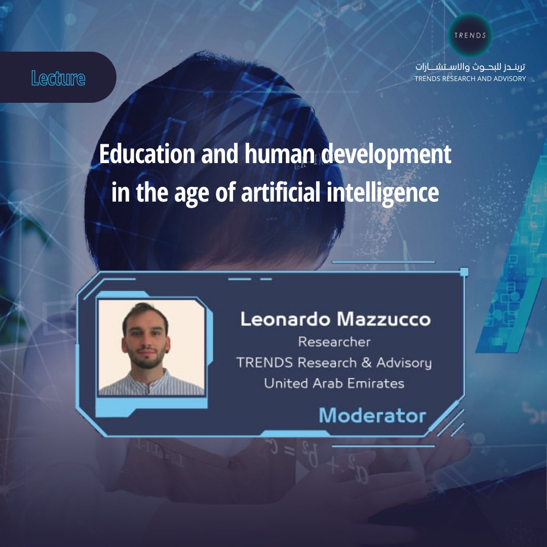 TrendsRA's tweet photo. #WATCHNOW: Leonardo Mazzucco, Researcher, #TrendsRA, #UAE, moderates the #TrendsRA E-Lecture - "#Education and #human_development in the age of #artificialintelligence":
https://t.co/jLBaMVyTsZ https://t.co/XX1XBk0U4T