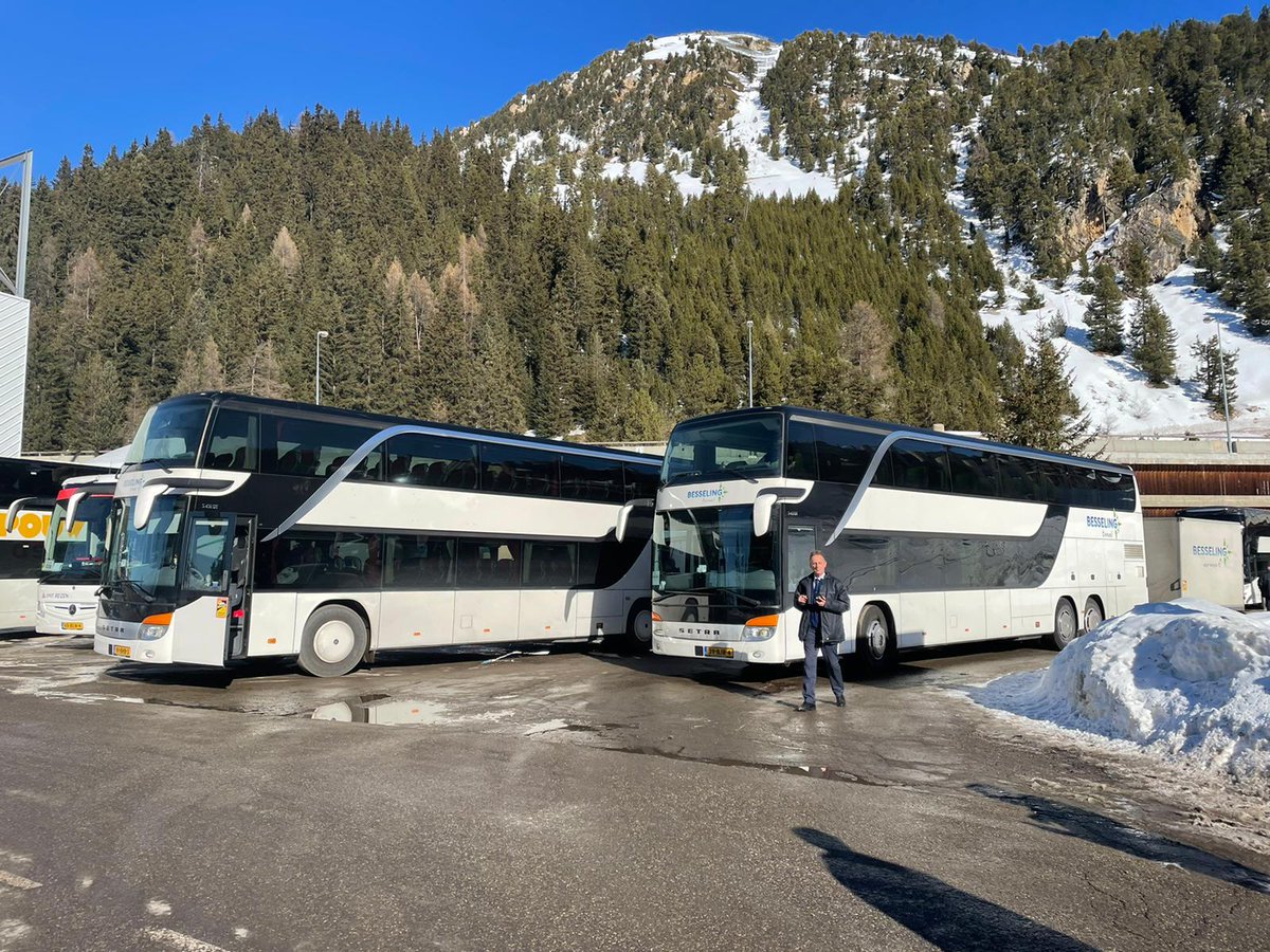 De pendel naar La Plagne met 7 dubbeldekkers