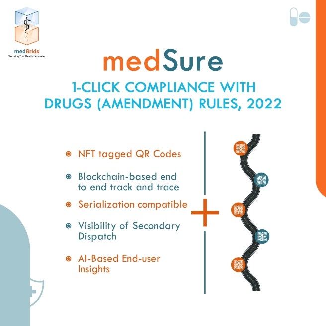 medGrids's tweet image. Via a Gazette Notification dated 18:01:2022, the Union government announces the Drugs (Amendment) Rules, 2022, mandating API/Bulk drugs manufacturers to assign QR codes on API packaging.

medSure by @medGris just does that..!!
#indianhealth #healthcare #nftsolutions #supplychain