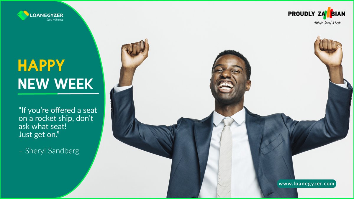 loanegyzer's tweet photo. Carpe diem #HappyNewWeek 

#proudlyzambian #digitallending #automation #fintech #fintech4u #credit #innovation #digitaltransformation #API #microloans #microfinance #creditinnovation #digitaltransformation #productivity https://t.co/amms0MhT87