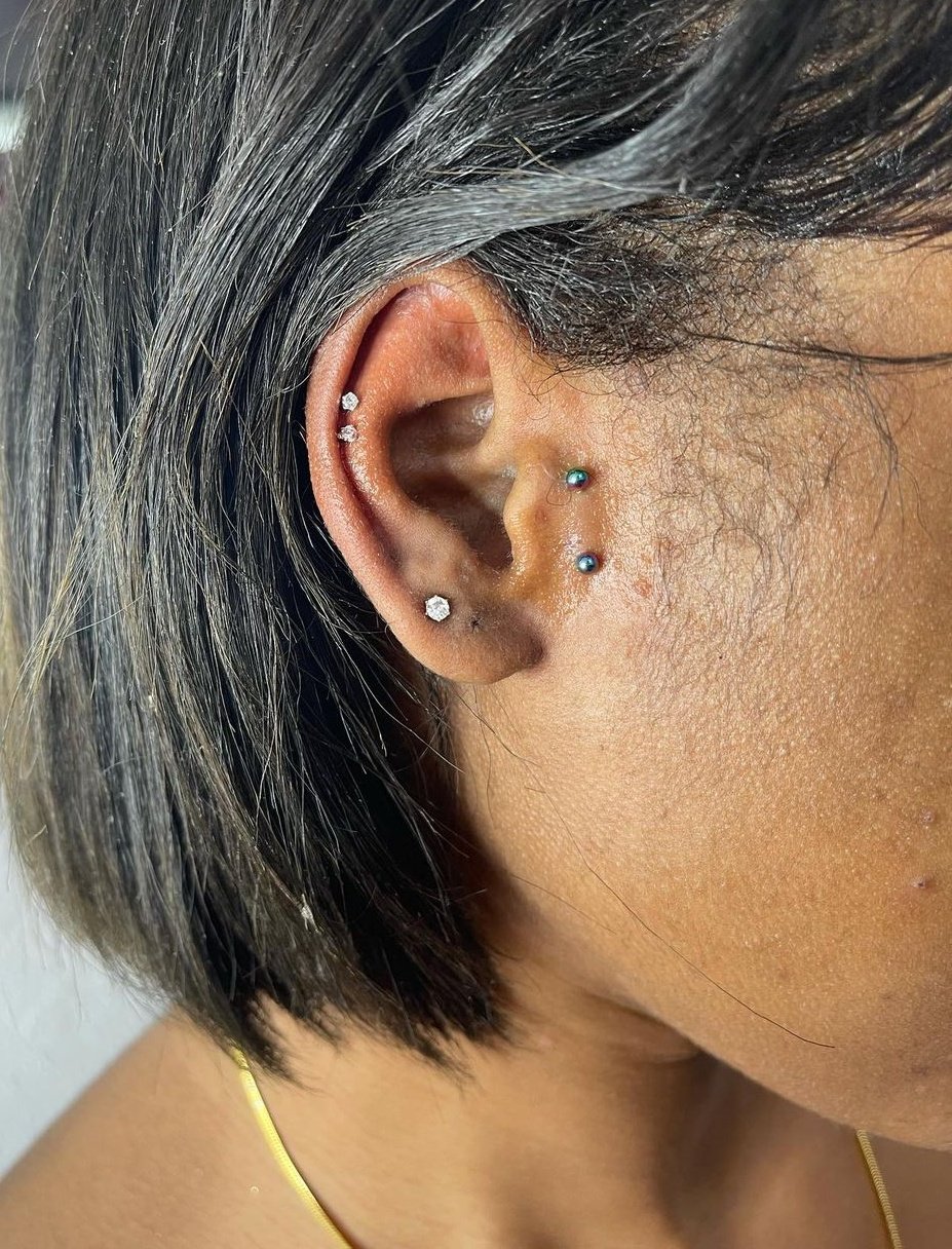 double tragus piercing