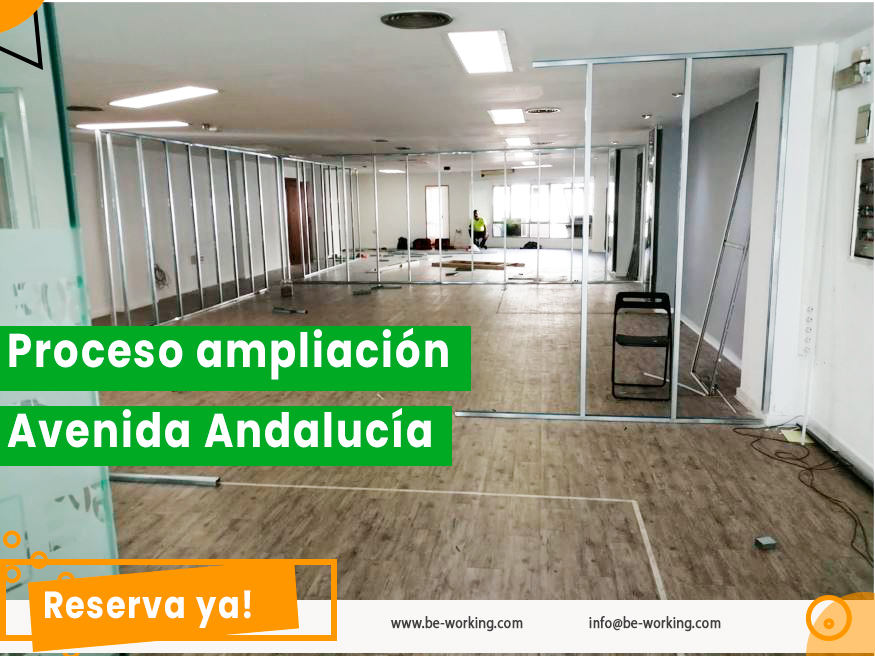 👏¡Seguimos ampliando nuestros centros!
¡Aumentamos 500m² más en nuestro centro de la Avenida Andalucía! Y añadimos 5 Salas más!
😊¿Quieres ver nuestras salas?
 ¡Contacta con nosotros y visítanos!
be-working.com

#coworking  #malaga #salas #aulas